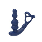 Rotating & Vibrating Anal Beads with Prostate Massager & Cock Ring Remote Controlled