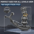 Rotating & Vibrating Anal Beads with Prostate Massager & Cock Ring Remote Controlled