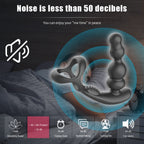 Rotating & Vibrating Anal Beads with Prostate Massager & Cock Ring Remote Controlled