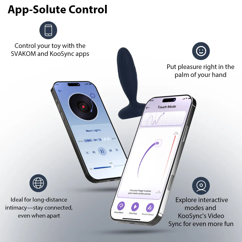 SAVKOM Jordan Thrusting & Vibrating Butt Plug App Controlled