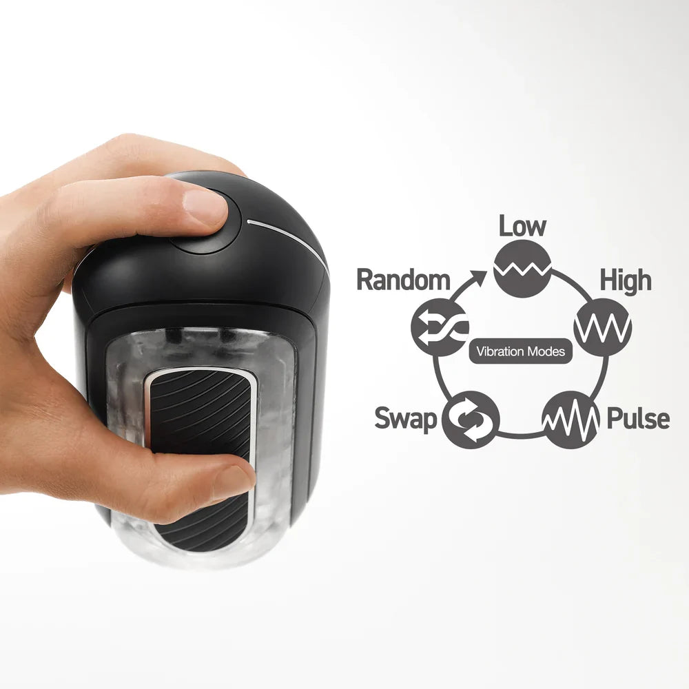 TENGA Flip Zero Gravity EV Rechargeable Vibrating Masturbator - Black