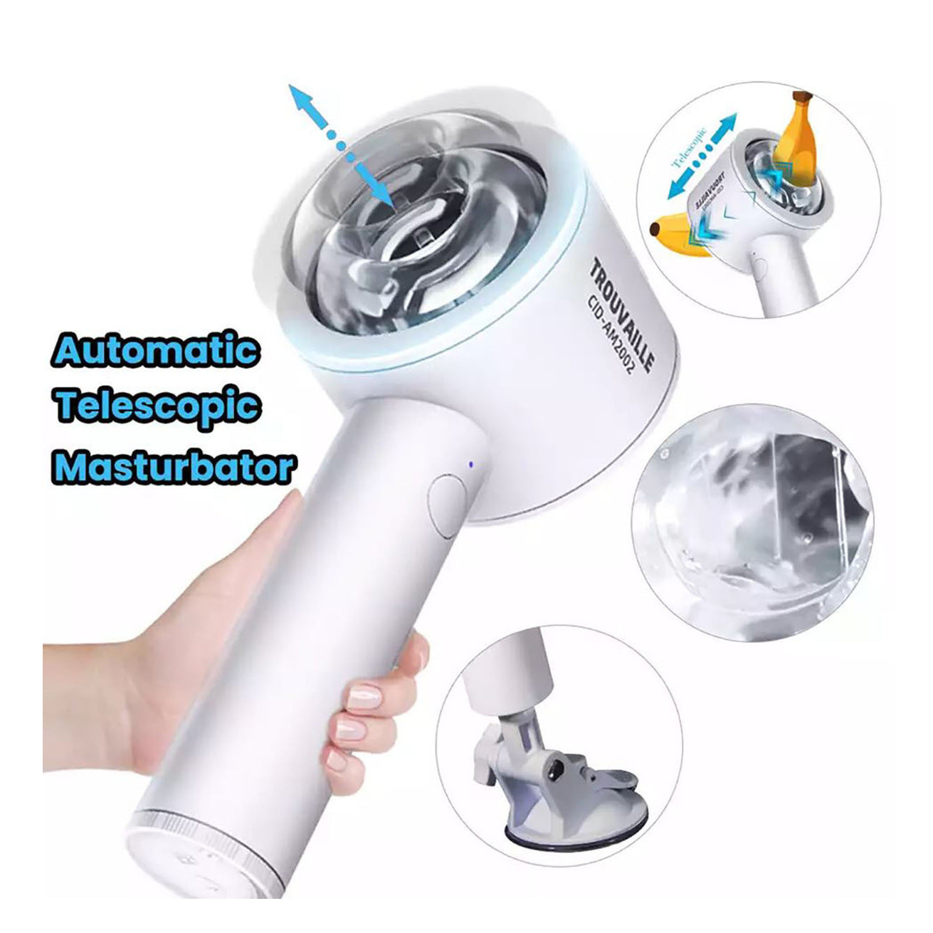 Trouvaille Smart Thrusting Male Masturbator with Suction Base