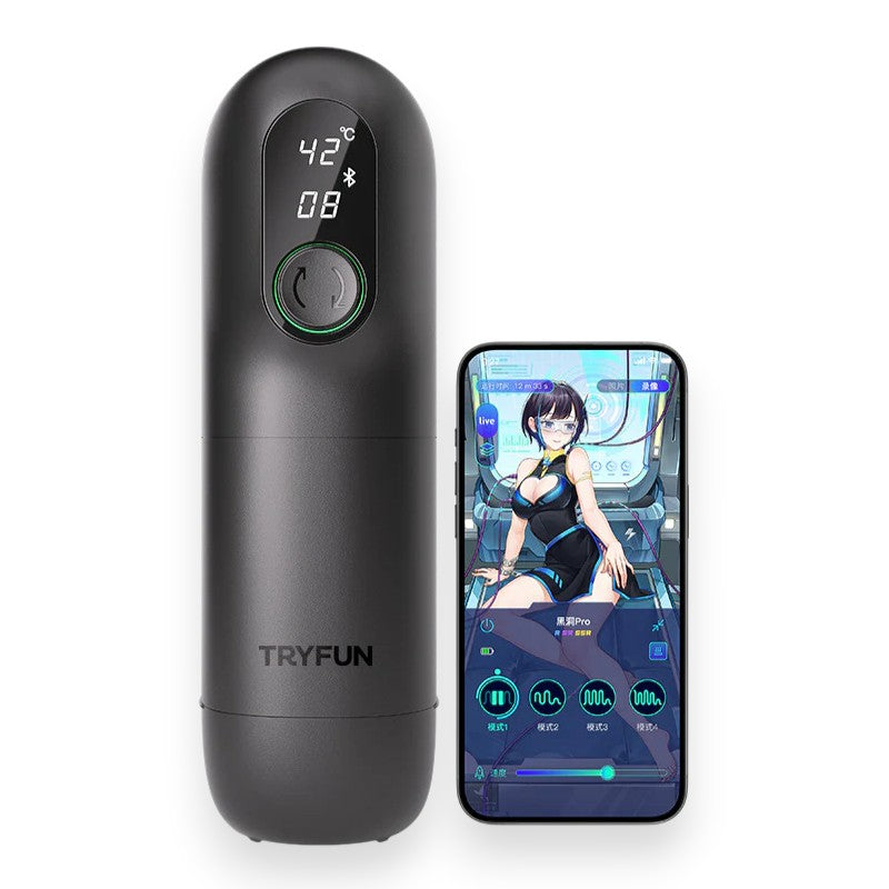 TRYFUN Black Hole Pro Thrusting & Heating Male Masturbator App Controlled