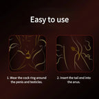 UEKOU BD Puppy Prostate Massager with Cock Ring App Controlled