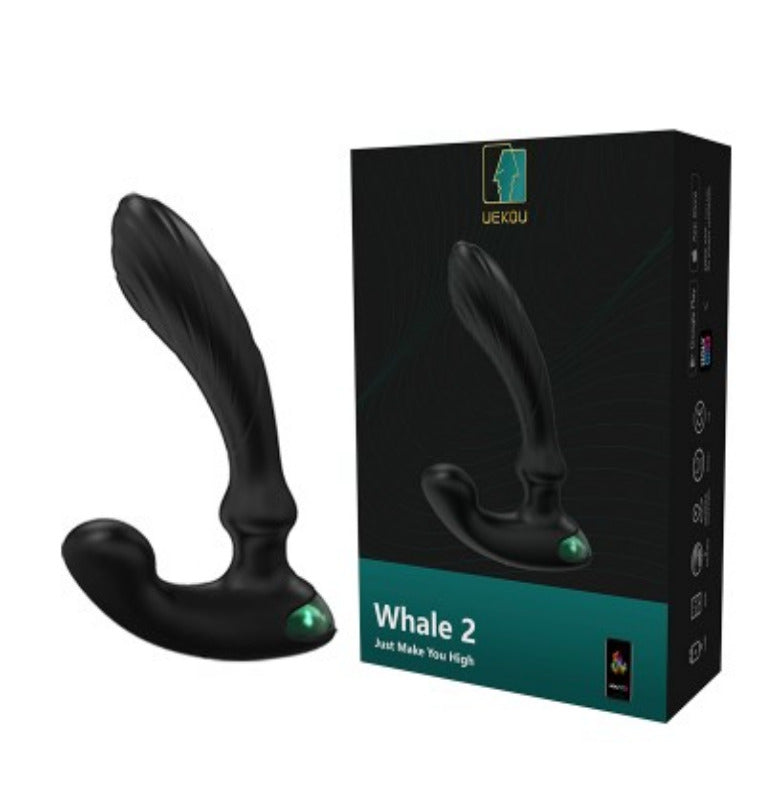 UEKOU Whale 2 Plus Prostata-Massagestab mit App-gesteuertem Hodenring