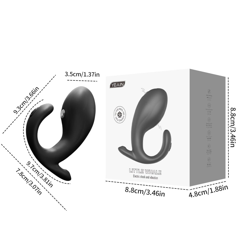 Whale Electric Shock & Vibrating Anal Plug App-Controlled