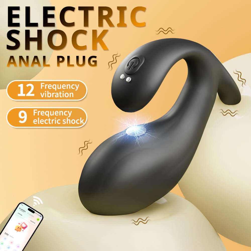 Whale Electric Shock & Vibrating Anal Plug App-Controlled