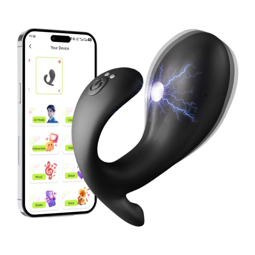 Whale Electric Shock & Vibrating Anal Plug App-Controlled